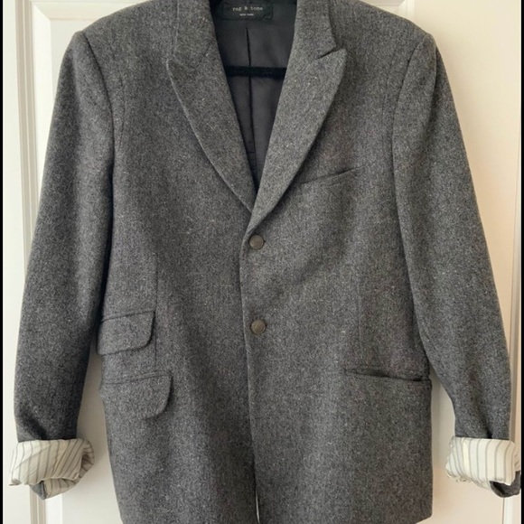 Rag & bone boyfriend blazer, grey wool - Picture 3 of 3